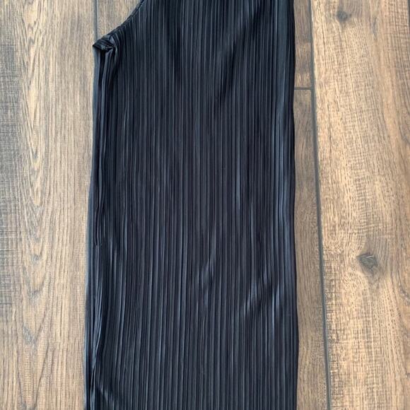 Misguided Black Slacks Flare Wide Leg Dress Pants Womans US 6 / UK 10 Made in UK - Picture 2 of 4